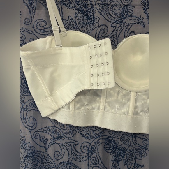 {SHEIN} Faux Pearl Beaded Bustier Corset Cami Top Women's size S - Picture 7 of 10